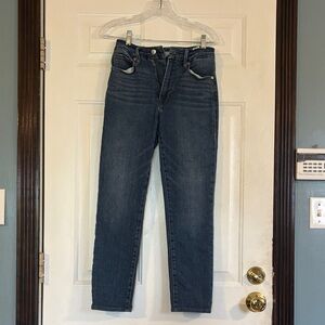 Good American Dark Blue Straight Leg Jeans